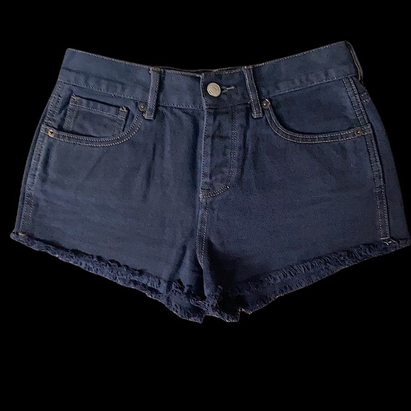 Dark Wash Jean Short Shorts - Picture 6 of 16